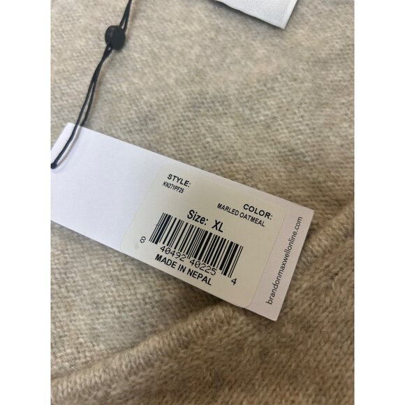 Brandon Maxwell Reese Cashmere Blend Tank Top Marled Oatmeal Size XL NWT - Picture 7 of 8